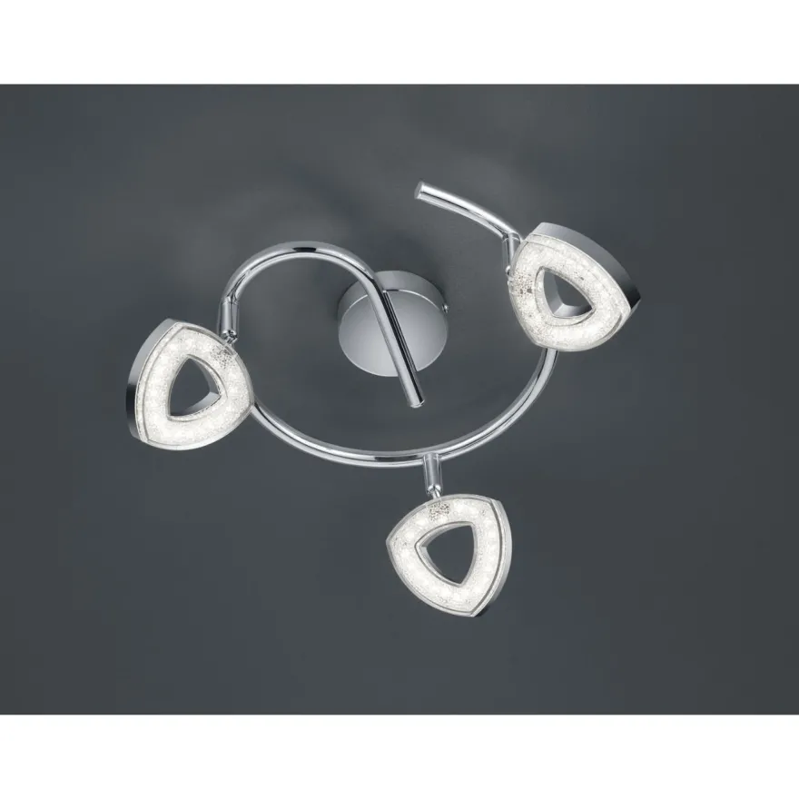 LED-kattospotti Trio Tours, Ø 250x130mm, kromi