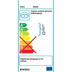 LED-Kattovalaisin Eglo Fradelo 240x240mm, kromi, kristalli 95659