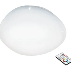 LED-Kattovalaisin Eglo Sileras, Ø60cm, valkoinen, himmennettävä