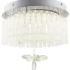LED-kattovalaisin Globo Mathilda, Ø28cm, 12W, kromi