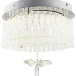 LED-kattovalaisin Globo Mathilda, Ø28cm, 12W, kromi
