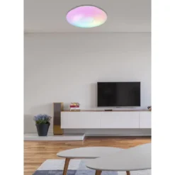LED-kattovalaisin Globo Sully, 3000-6500K, sateenkaariefekti, valkoinen