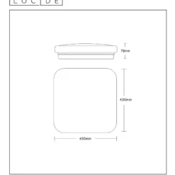 LED-kattovalaisin Lucide Otis, Ø43 cm, 1x42W, opaali