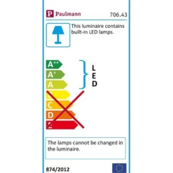 LED-kattovalaisin Paulmann Lunar, 3000K, Ø300mm, valkoinen