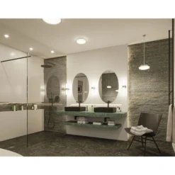 LED-kattovalaisin Paulmann Luena, 25cm, IP44, 3000K, kromi