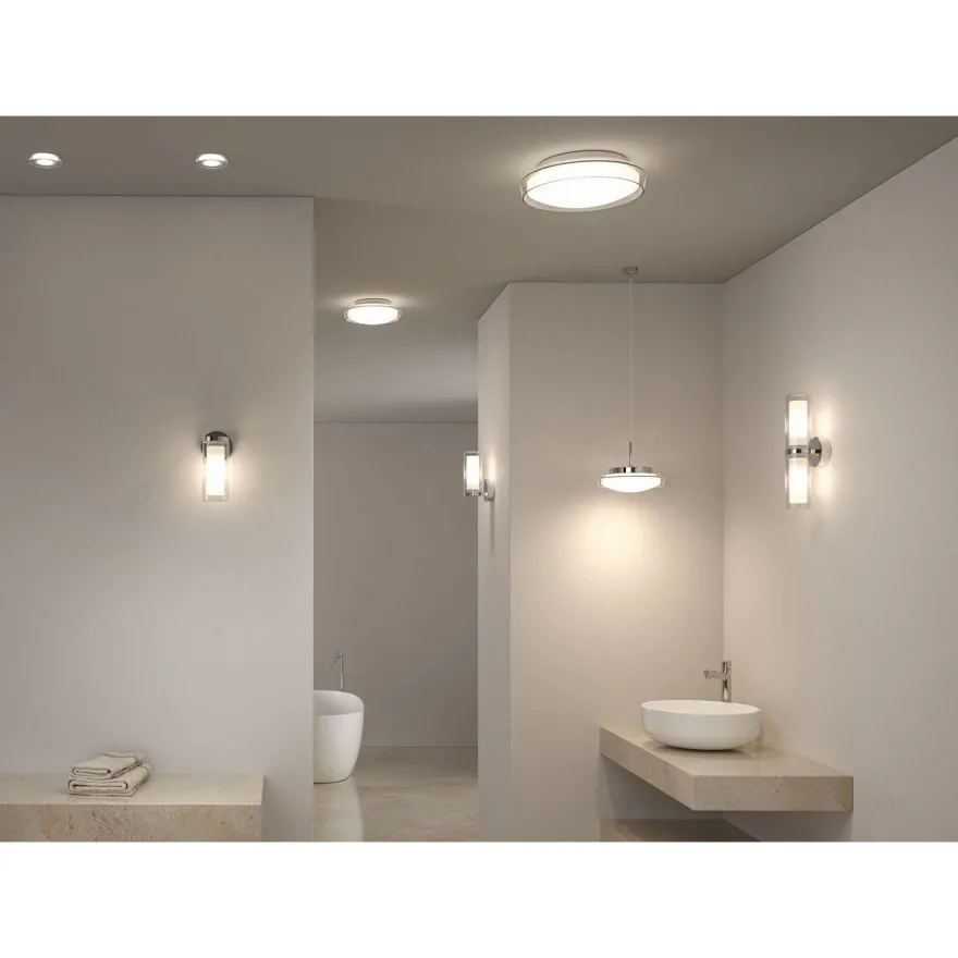 LED-kattovalaisin Paulmann Luena, 25cm, IP44, 3000K, kromi
