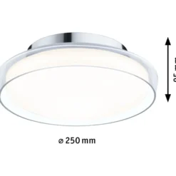 LED-kattovalaisin Paulmann Luena, 25cm, IP44, 3000K, kromi