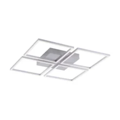 LED-kattovalaisin Paul Neuhaus Inigo, 52.5x52.5cm, 8W, himmennettävä, harjattu teräs