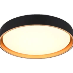 LED-kattovalaisin Trio Felis, 40cm, musta/kulta