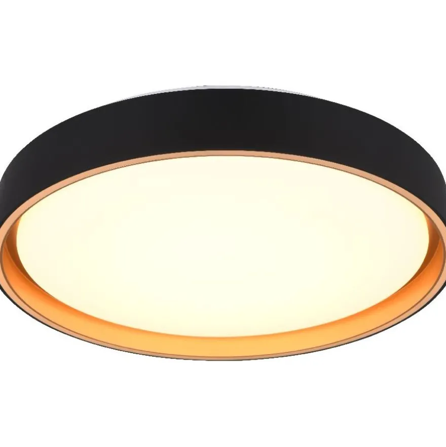 LED-kattovalaisin Trio Felis, 40cm, musta/kulta