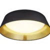 LED-kattovalaisin Trio Ponts, ø450x120mm, musta/kulta