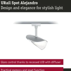 LED-kiskospotti Paulmann URail Alejandro 800lm 10W 3-Step-Dim himmennettävä, eri vaihtoehtoja