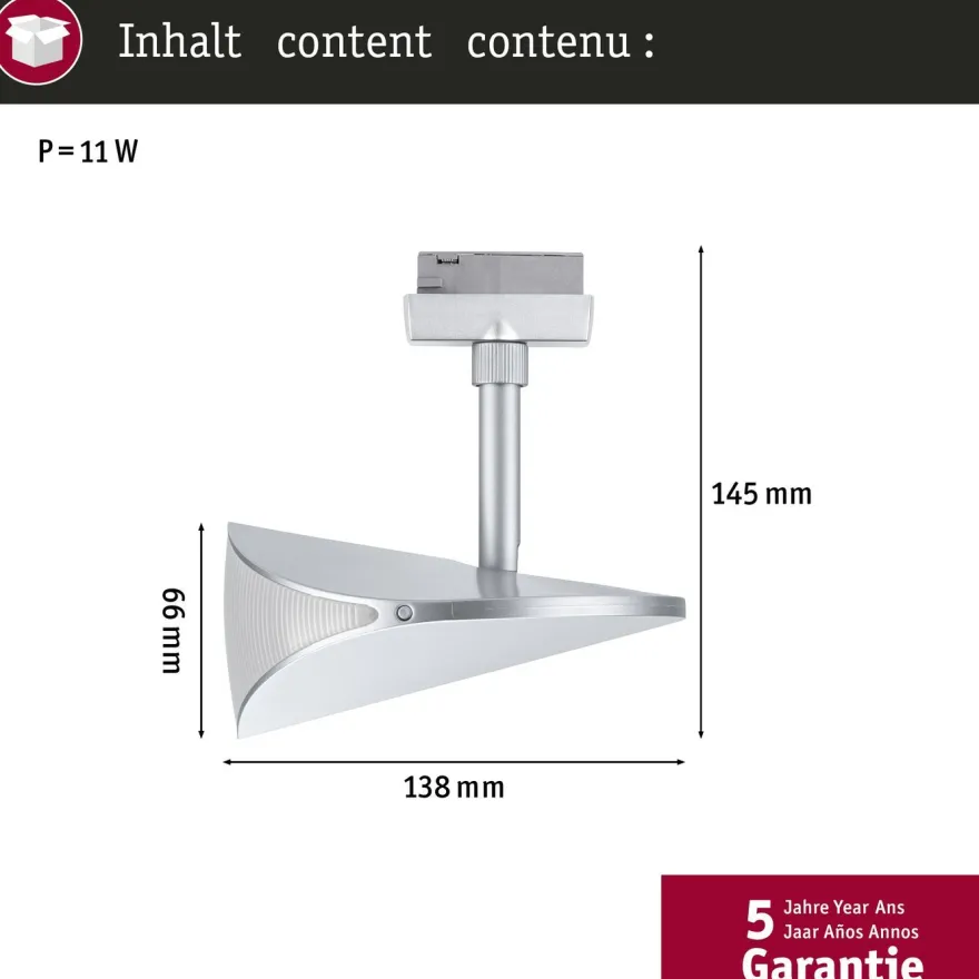 LED-kiskospotti Paulmann URail Alejandro 800lm 10W 3-Step-Dim himmennettävä, eri vaihtoehtoja