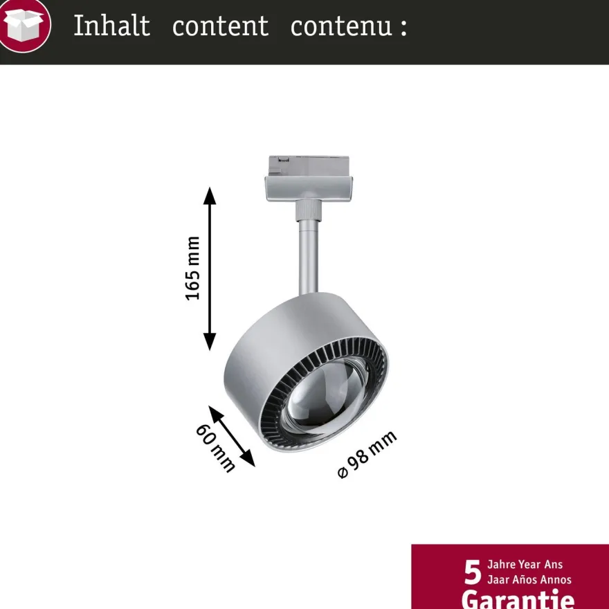 LED-kiskospotti Paulmann URail Smart Home Zigbee 3.0 Aldan 500lm 8W
