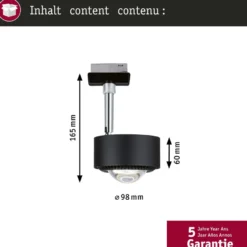 LED-kiskospotti Paulmann URail Smart Home Zigbee 3.0 Aldan 500lm 8W