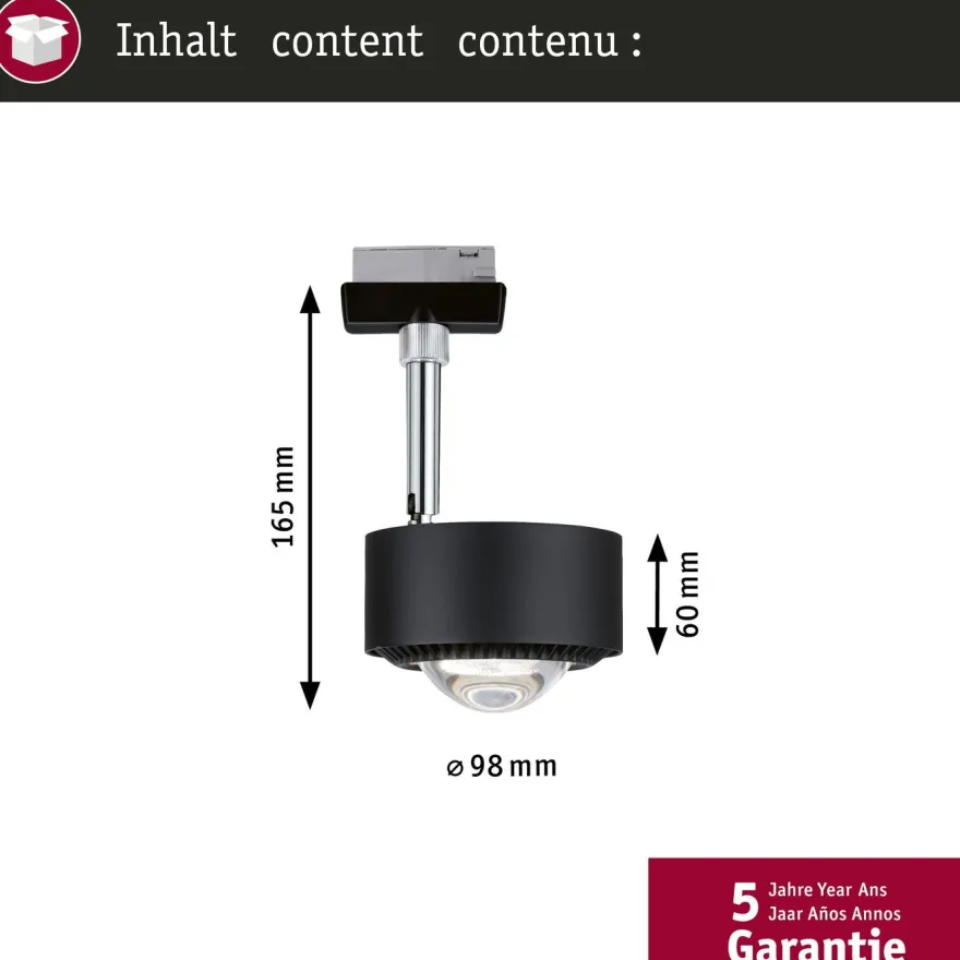 LED-kiskospotti Paulmann URail Smart Home Zigbee 3.0 Aldan 500lm 8W