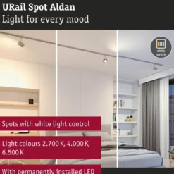 LED-kiskospotti Paulmann URail Smart Home Zigbee 3.0 Aldan 500lm 8W