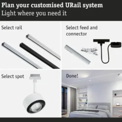 LED-kiskospotti Paulmann URail Smart Home Zigbee 3.0 Aldan 500lm 8W