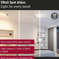 LED-kiskospotti Paulmann URail Smart Home Zigbee 3.0 Aldan 500lm 8W