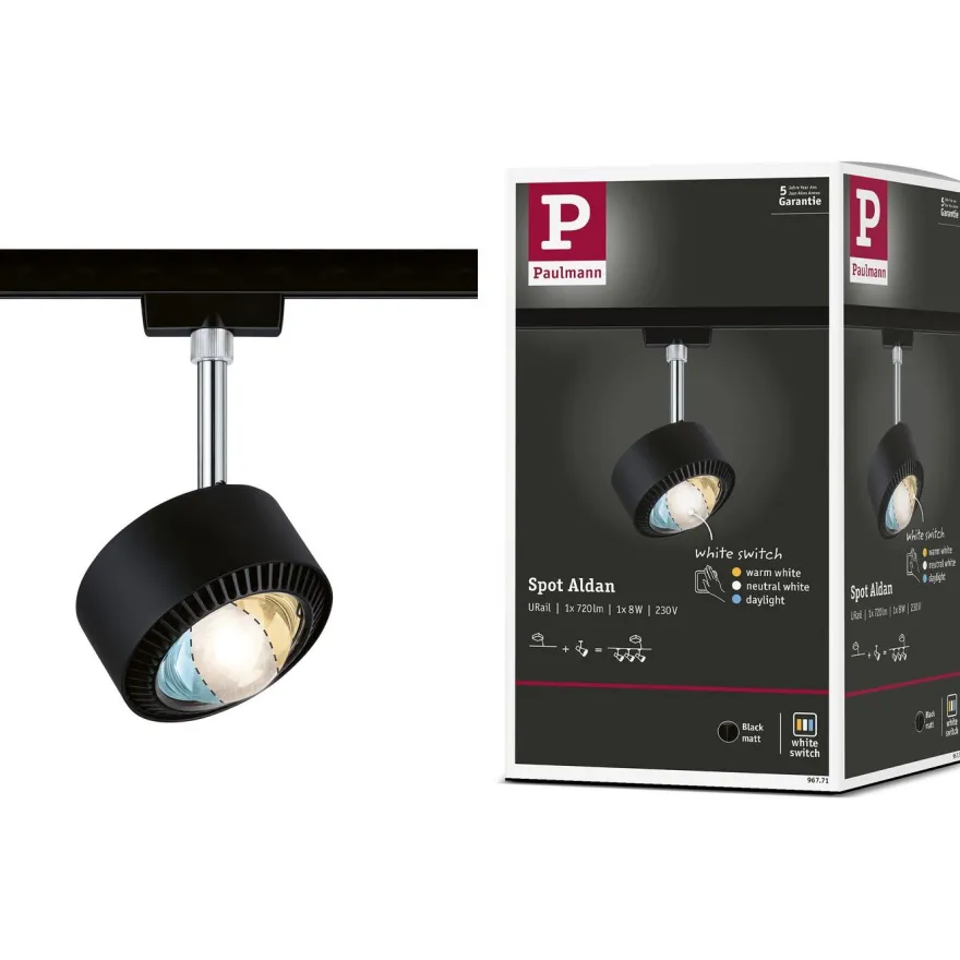 LED-kiskospotti Paulmann URail Smart Home Zigbee 3.0 Aldan 500lm 8W