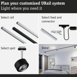 LED-kiskospotti Paulmann URail Smart Home Zigbee 3.0 Aldan 500lm 8W