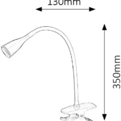 LED-klipsivalaisin Rabalux Jeff, 13x35cm, 4.5W 330lm 3000K, eri värejä