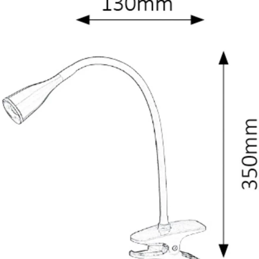 LED-klipsivalaisin Rabalux Jeff, 13x35cm, 4.5W 330lm 3000K, eri värejä