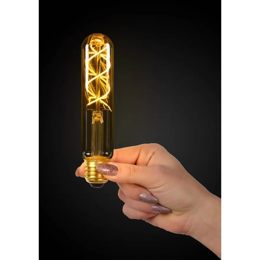 LED-lamppu Lucide filamentti E27, Ø3cm, himmennettävä, 5W, 2200K, amber