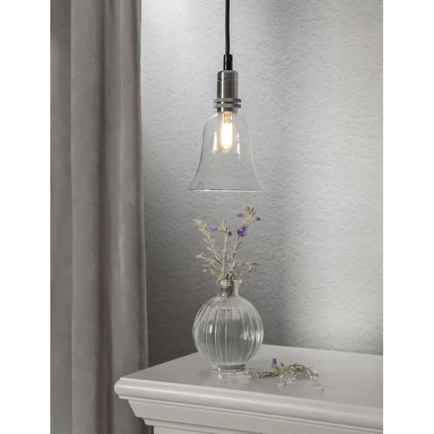 LED-lamppu Star Trading Clear Filament 354-03-1, Ø25x85mm, E14, T25, 4.9W, 2700K, 470lm