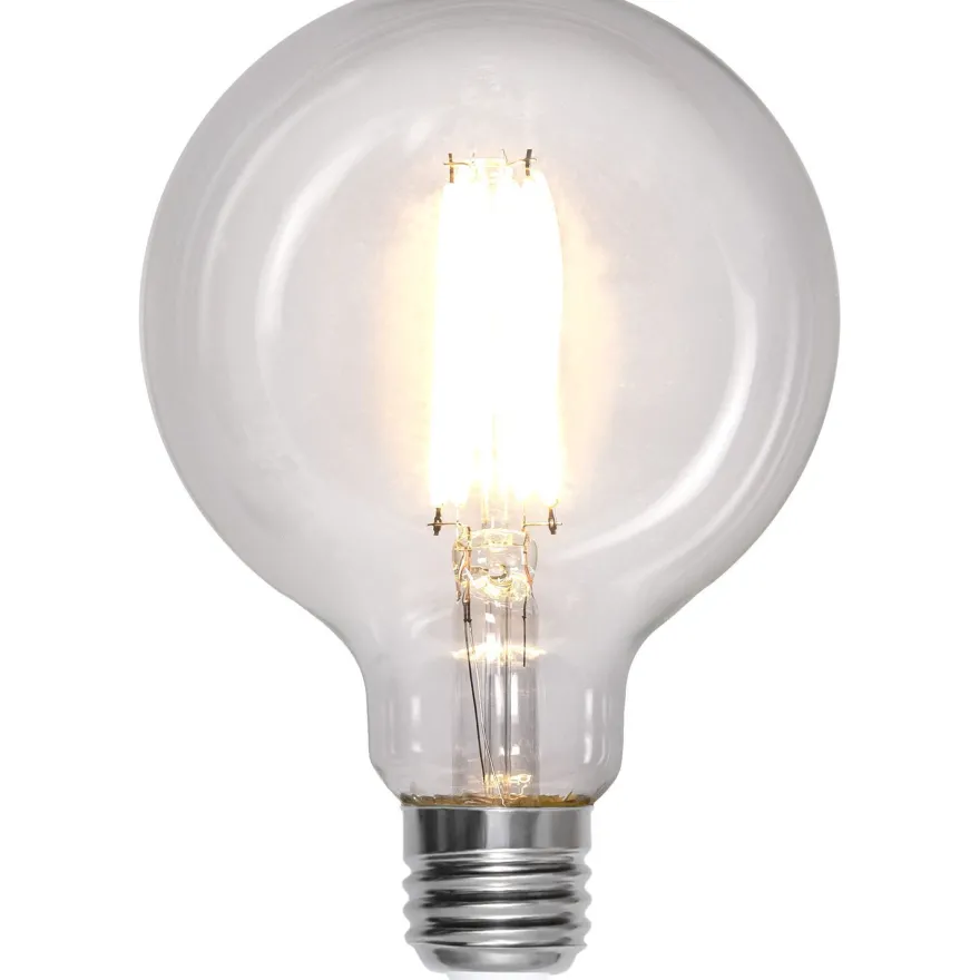 LED-lamppu Star Trading Clear White Filament 352-83, Ø95x140, E27, G95, 7W, 2700K, 806lm