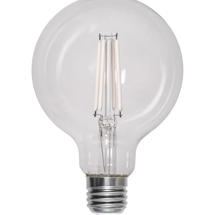 LED-lamppu Star Trading Clear White Filament 352-83, Ø95x140, E27, G95, 7W, 2700K, 806lm