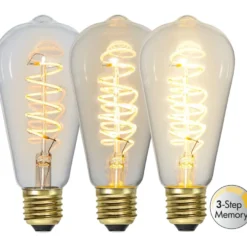 LED-lamppu Star Trading Decoled 354-90-1 3-step Memory, Ø64x144mm, E27, kirkas, 4W, 2100K, 270lm