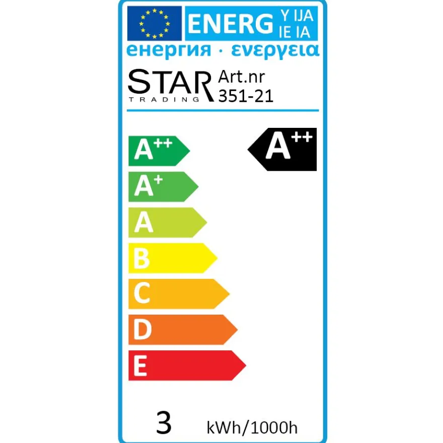 LED-lamppu Star Trading Illumination LED 351-21 Ø 45x82mm, E14, kirkas, 2W, 2700K, 250lm