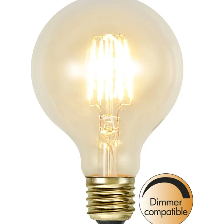 LED-lamppu Star Trading Soft Glow 352-50-1, Ø80x135mm, E27, kirkas, 1.6W, 2100K, 140lm