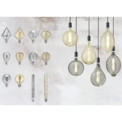 LED-lamppu Trio 901 E27, deco, filament, 4W, 360lm, 2700K, ruskea