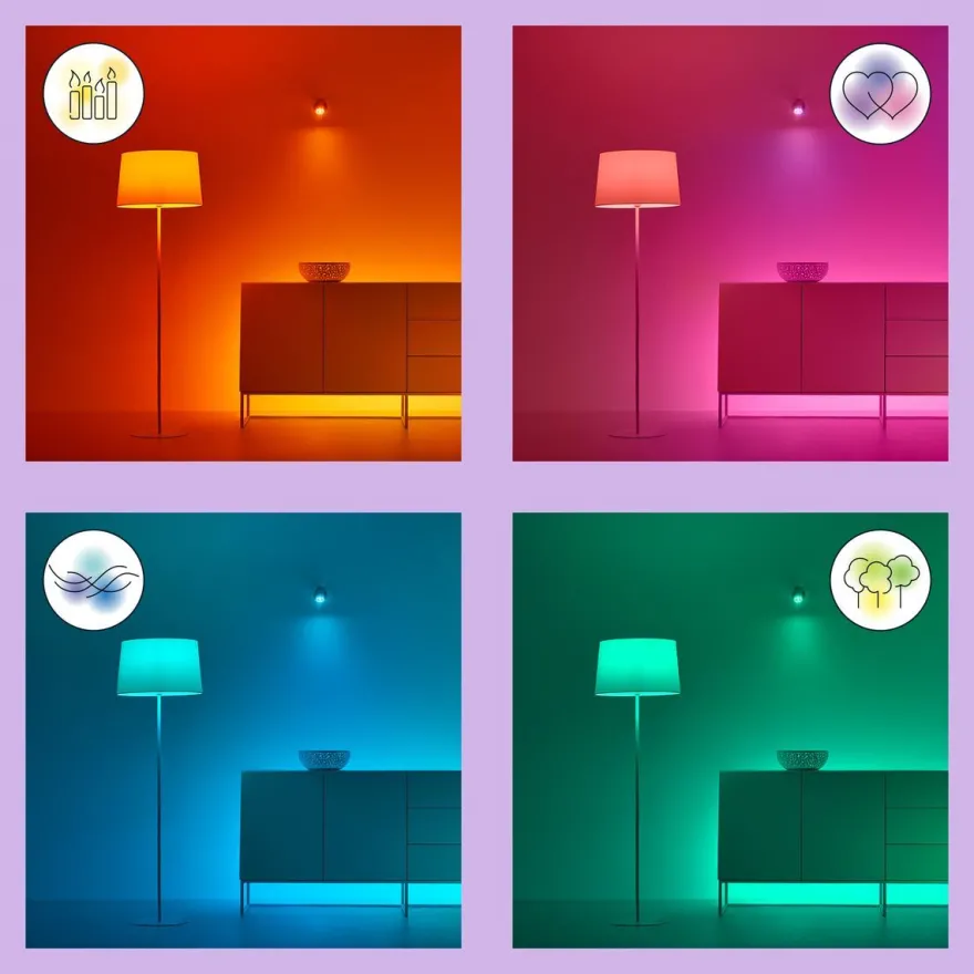 LED-älylamppu Wiz A60 Full Color, Wi-Fi, 60W, E27, RGB, 2kpl + kaukosäädin
