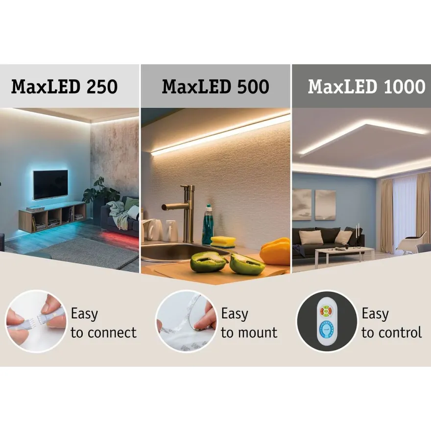 LED-Nauhasetti muuntajalla Paulmann Max 1000 Basic Set, 3m, 2700K