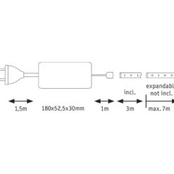 LED-Nauhasetti muuntajalla Paulmann Max 1000 Basic Set, 3m, 2700K