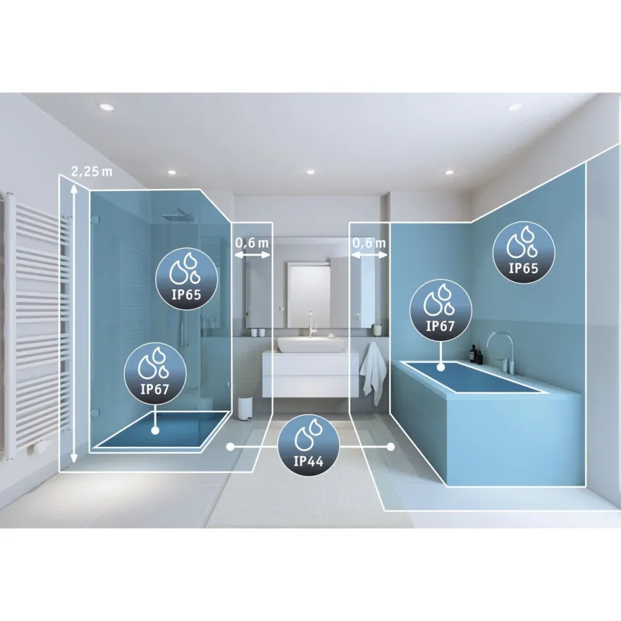 LED-paneeli Paulmann Atria Shine, kulmikas, IP44, 3000-6500K, eri kokoja