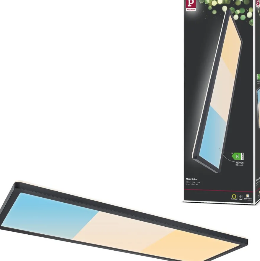 LED-paneeli Paulmann Atria Shine, kulmikas, IP44, 3000-6500K, eri kokoja