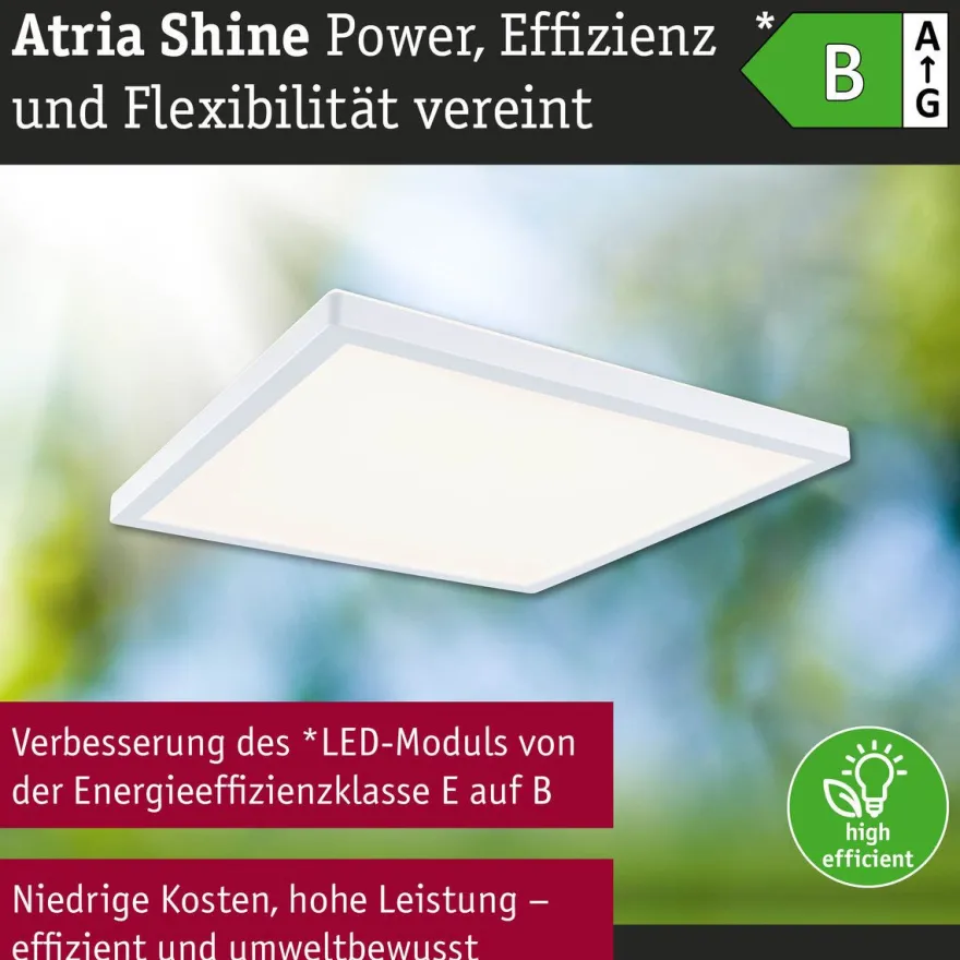 LED-paneeli Paulmann Atria Shine, kulmikas, IP44, 3000-6500K, eri kokoja