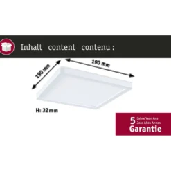 LED-paneeli Paulmann Atria Shine, kulmikas, IP44, 3000-6500K, eri kokoja