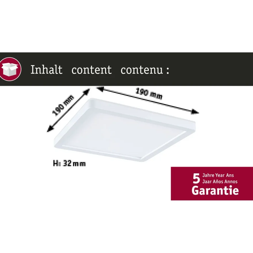 LED-paneeli Paulmann Atria Shine, kulmikas, IP44, 3000-6500K, eri kokoja