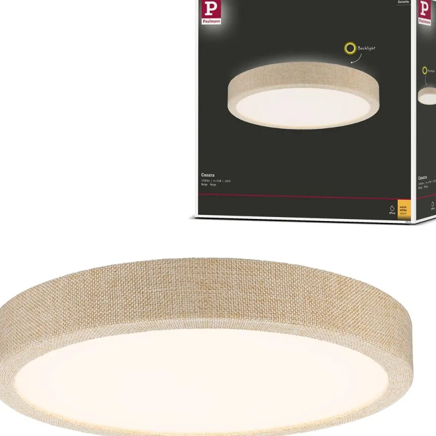 LED-paneeli Paulmann Cosara, IP44, Ø30cm, 15W, 3000K, eri värejä