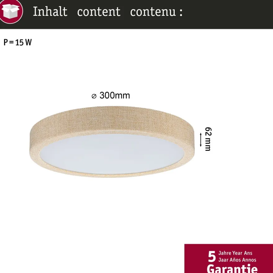 LED-paneeli Paulmann Cosara, IP44, Ø30cm, 15W, 3000K, eri värejä