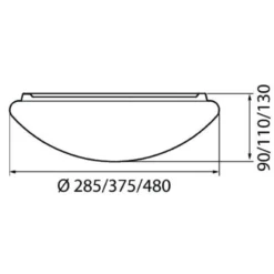 LED-plafondi Airam Bruno, 27W/830, Ø375x110mm, himmennettävä, IP44, valkoinen/opaali