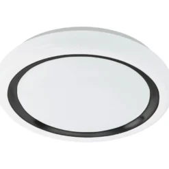 LED-Plafondi Eglo Capasso, valkoinen/musta, eri kokoja
