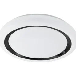 LED-Plafondi Eglo Capasso, valkoinen/musta, eri kokoja