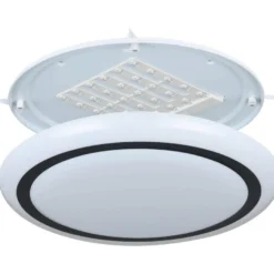 LED-Plafondi Eglo Capasso, valkoinen/musta, eri kokoja