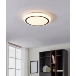 LED-Plafondi Eglo Capasso, valkoinen/musta, eri kokoja